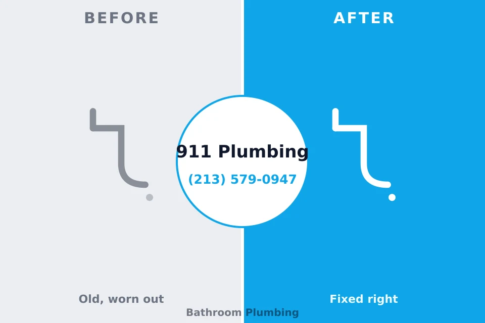 Before and after: plumbing repair Jeffersontown, KY